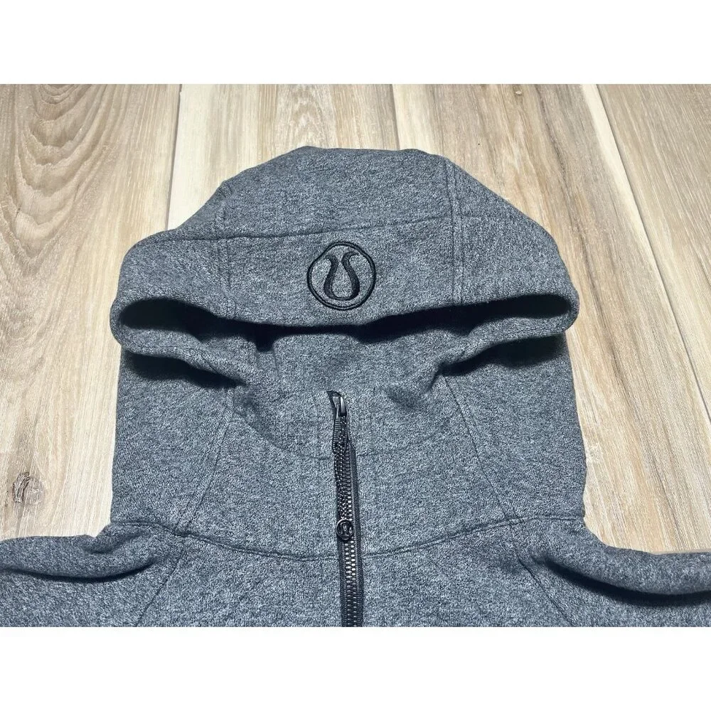 Lululemon Gray Full Zip Up Hoodie Scuba Jacket - Women Size 6 - Picture 3 of 16